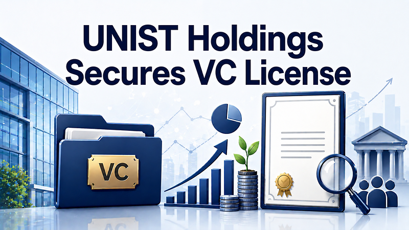 UNIST Holdings Secures VC License, Expanding Investment Role in Korea’s Startup Ecosystem