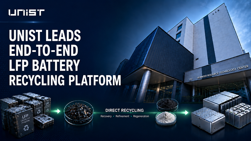 UNIST and Industry Partners to Develop End-to-End LFP Battery Recycling Platform