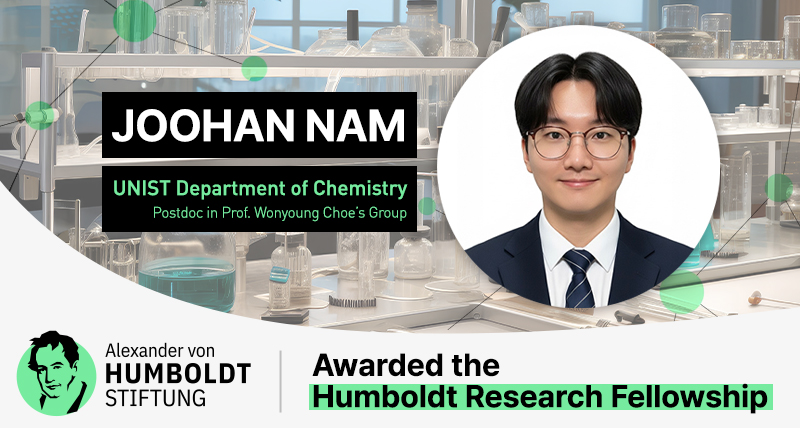 From UNIST to TU Dresden: Dr. Joohan Nam Awarded Humboldt Research Fellowship